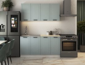 Грин Грей Софт матовый, столешница - Сахара 26 мм